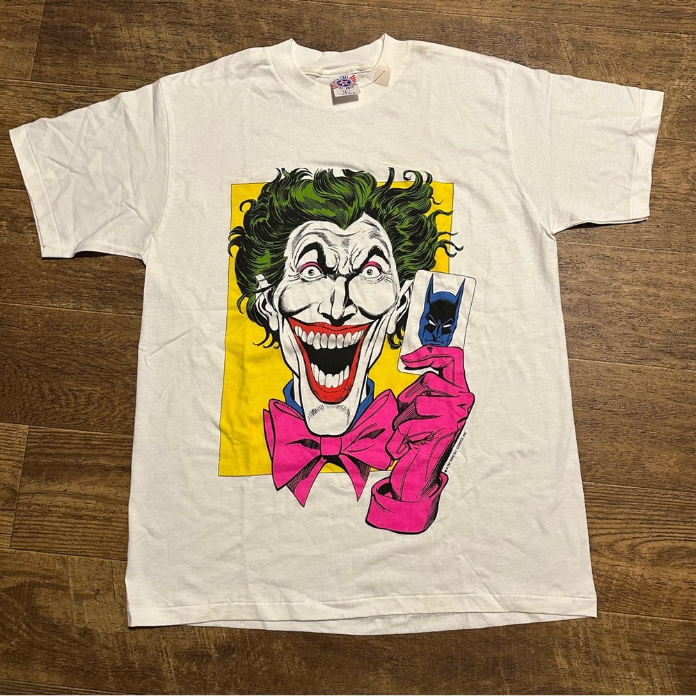 VINTAGE JOKER BIG FACE 1988 DC COMICS INC SINGLE STITCH LARGE NWT